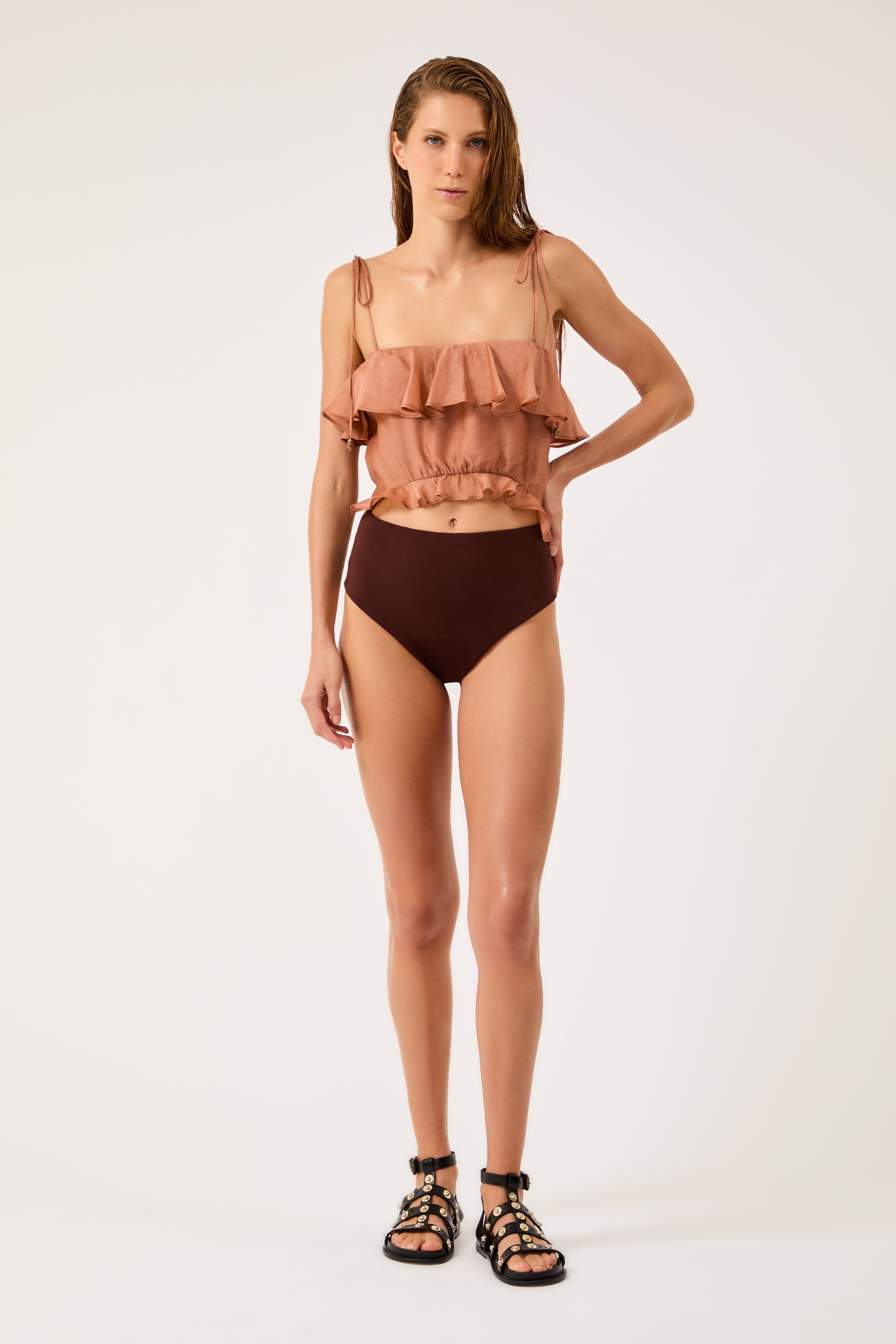 Body Babados Désert Mocha