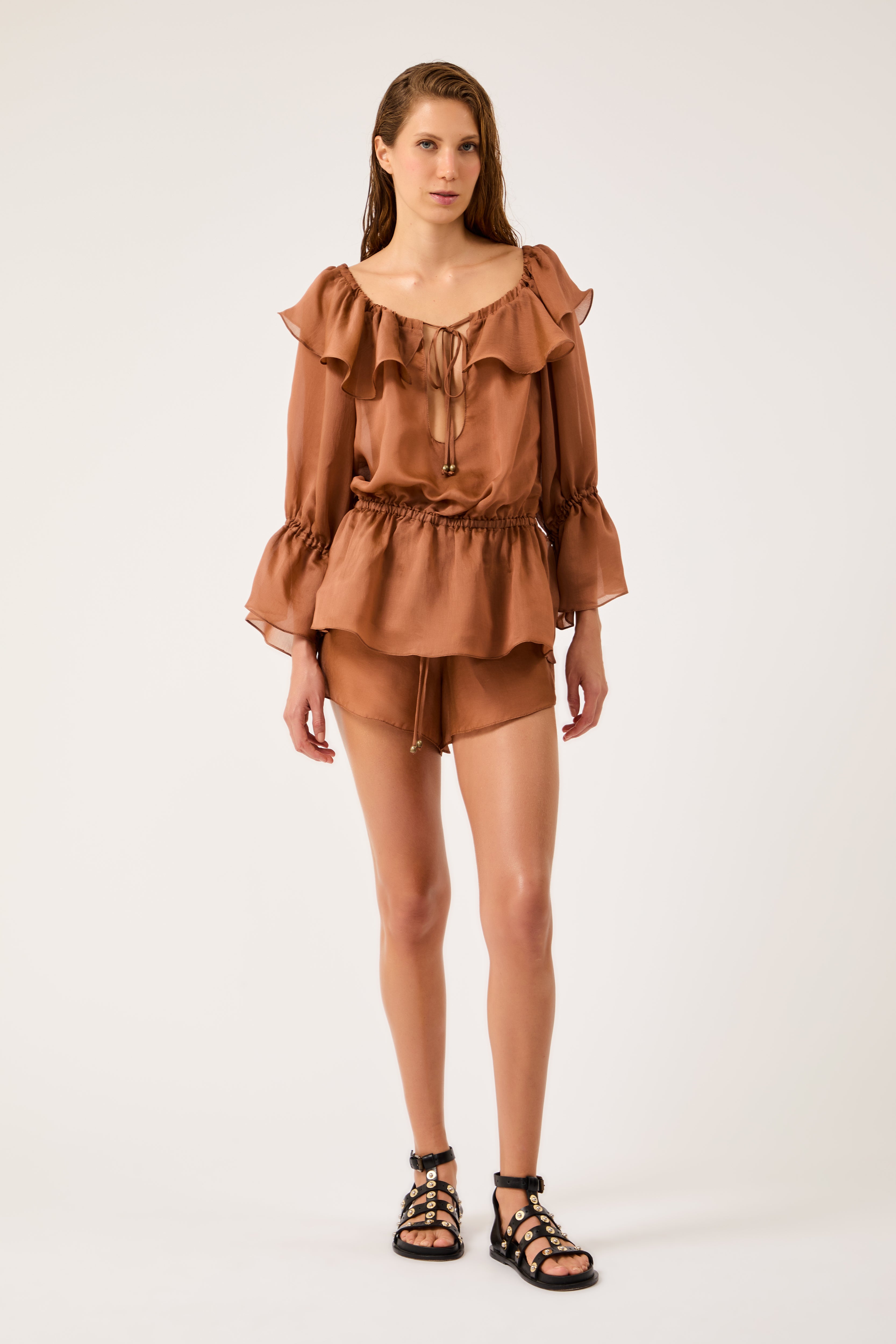 Shorts Babados Désert Mocha